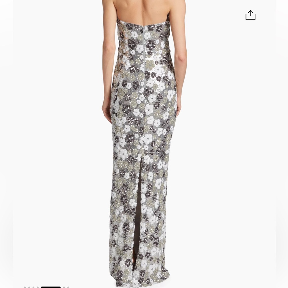Marchesa Notte silver gown - Picture 4 of 9